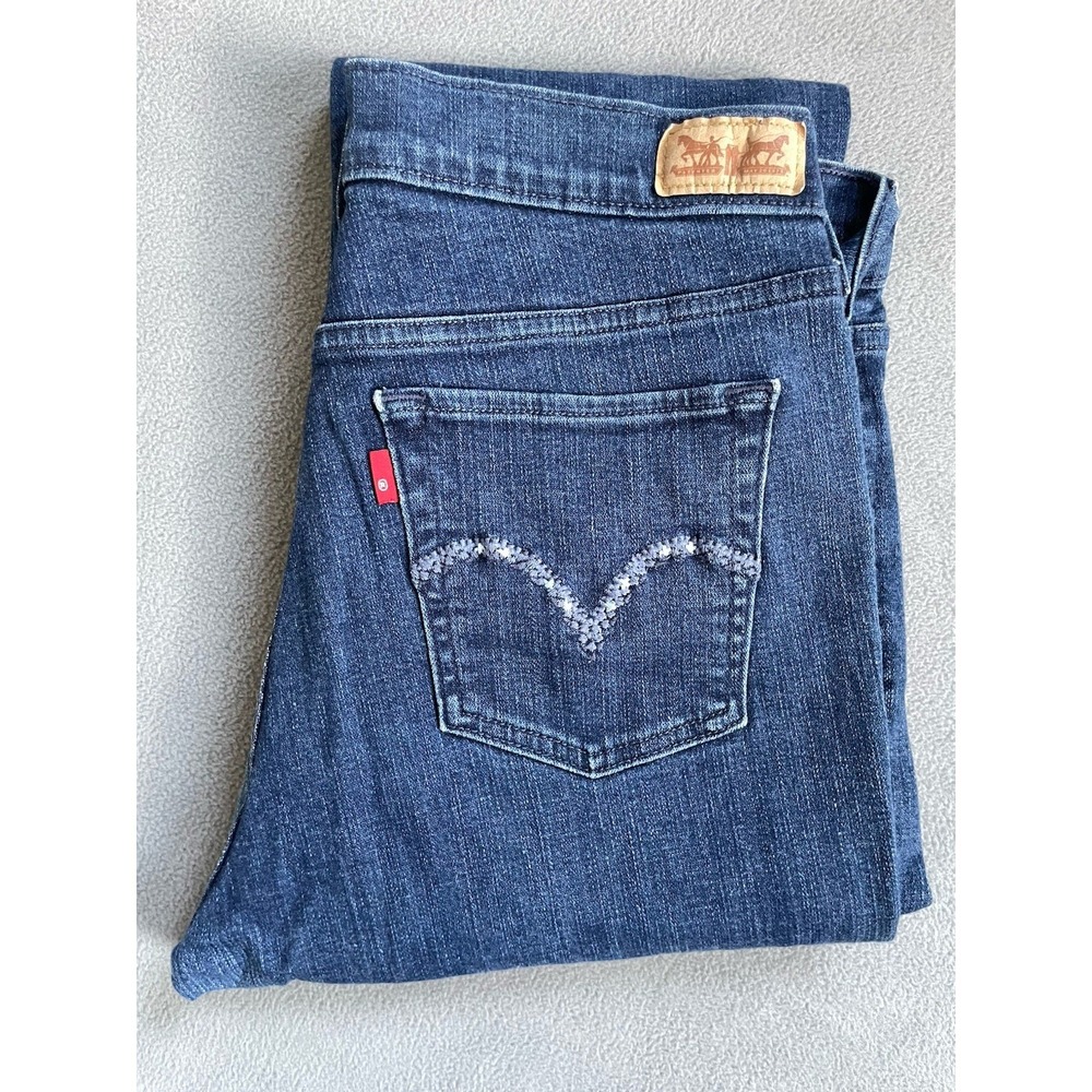 Levi's 505 Jeans Womens 12M Straight Leg Mid-Rise Med Wash 31x32